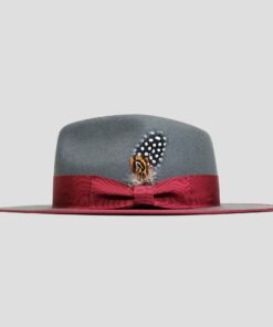 Distinctive Felt Fedora Hat in Grey